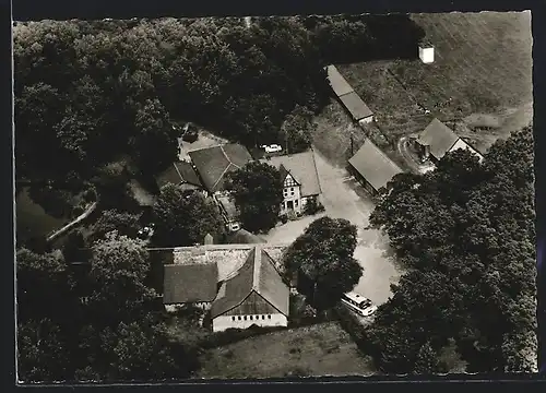 AK Endel über Vechta, Gasthaus Engelmannsbäke, Fliegeraufnahme