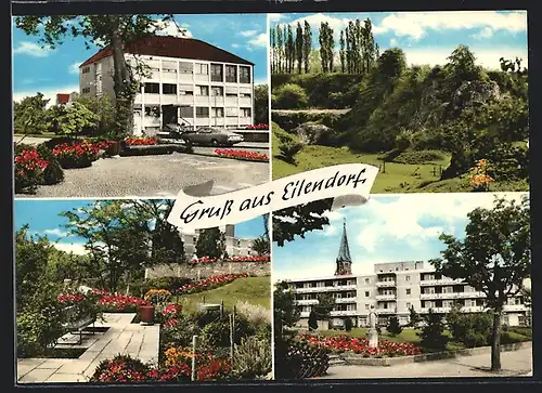 AK Eilendorf / Aachen, Vier Ortspartien, 1960er-Jahre
