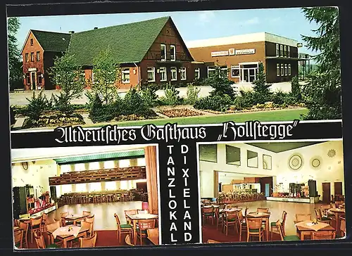 AK Gescher, Altdeutsches Gasthaus Hollstegge, Tungerloh-Capellen 102, Innenansichten