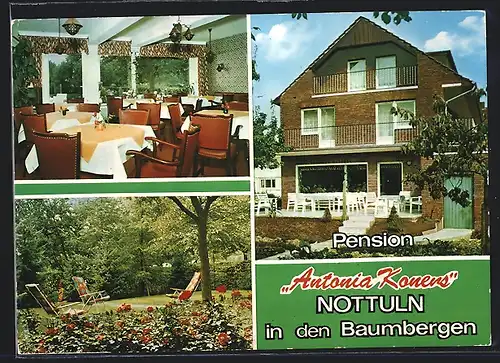 AK Nottuln, Pension Antonia Koners, Steinstrasse 20, Innenansicht, Garten