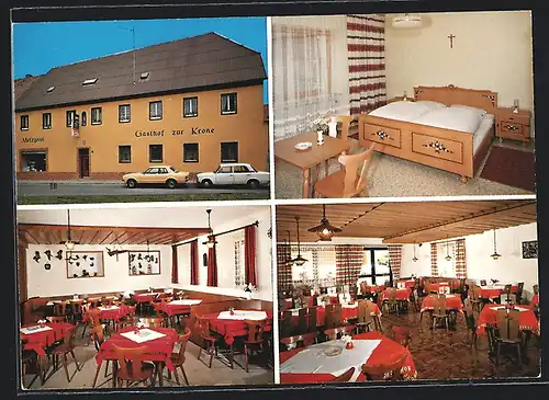 AK Moosbach / Oberpfalz, Metzgerei-Gasthof Zur Krone v. Jakob Bock, Hauptstrasse 23