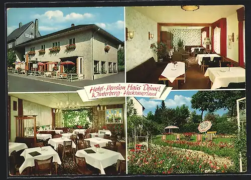 AK Winterberg /Hochsauerland, Hotel-Pension Haus Deimel, Innenansichten