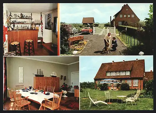 AK Kronprinzenkoog-Süd /Holst., Gasthaus am Deich bei Familie Schwemmer, Innenansichten