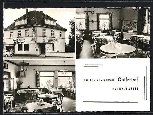 AK Mainz-Kastel, Hotel Restaurant Kaiserhof, Wiesbadener Strasse 4