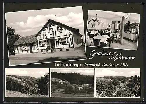 AK Lattenberg üb. Arnsberg, Gasthaus Schürmann, Lattenberg 7