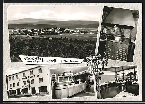 AK Bruchweiler, Gasthaus und Pension Zum Burgkeller, Gesamtansicht
