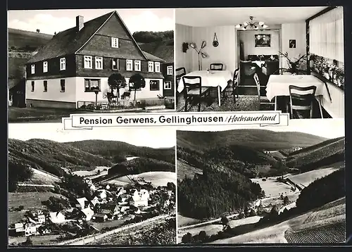 AK Gellinghausen /Hochsauerland, Pension Gerwens, Ortsansichten