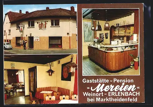 AK Erlenbach / Marktheidenfeld, Gasthaus und Pension Mereien