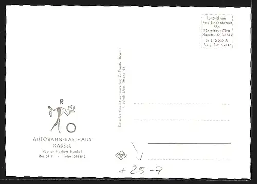 AK Autobahn-Raststätte Kassel aus der Vogelschau