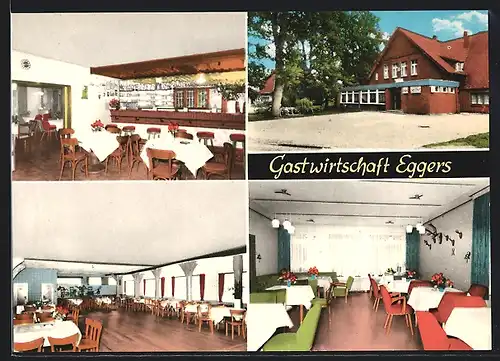 AK Abbendorf / Scheessel, Land- und Gastwirtschaft Otto Eggers, Innen- und Aussenansicht