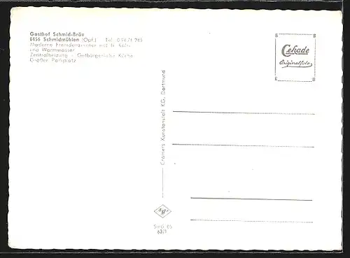 AK Schmidmühlen /Opf., Gasthof Schmid-Bräu, Ortsansicht