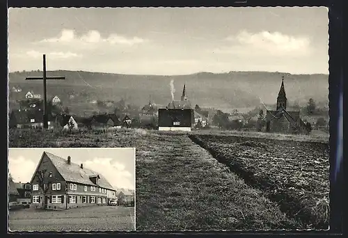 AK Wilnsdorf /Krs. Siegen, Gasthof Kölsch, Ortsansicht
