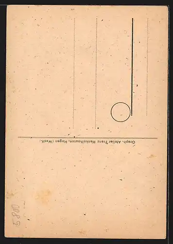 Künstler-AK Hagen / Westfalen, Festpostkarte zur 200-Jahrfeier 1946