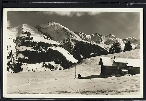 AK Frankfurter Hütte mit Kühgehren- und Hammerspitze