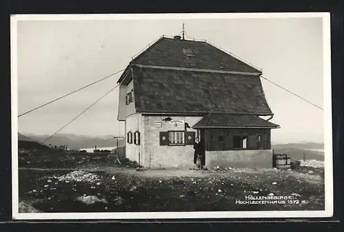 AK Hochleckenhaus, Berghütte im Höllengebirge