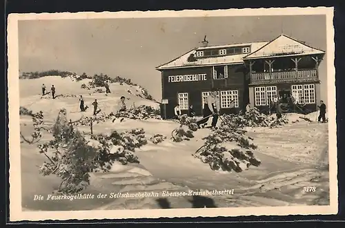 AK Feuerkogelhütte der Seilschwebebahn Ebensee-Kranabethsattel