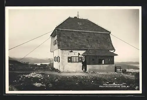 AK Hochleckenhaus, Berghütte im Höllengebirge