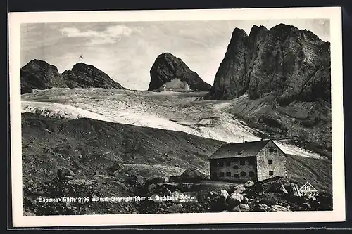 AK Adameck-Hütte, Berghütte am Gosau-Gletscher im Dachsteingebirge