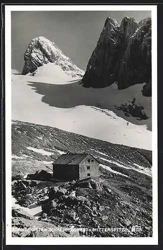 AK Adamekhütte mit Schneebergwand und Mitterspitze