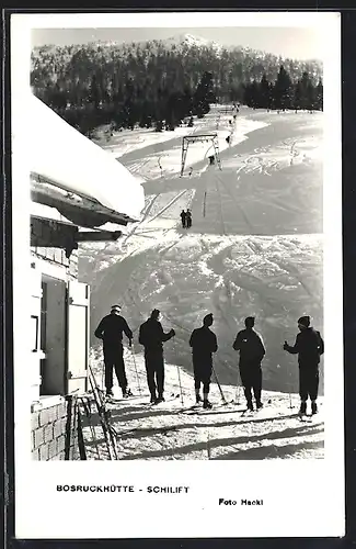 AK Bosruckhütte, Wintersportler am Schilift