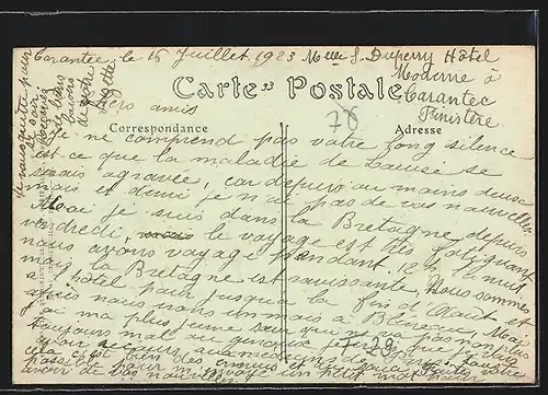 AK Carantec, Vue générale prise de la Route d`Henrie