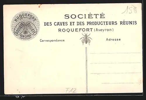 AK Roquefort, Societe anonyme des Caves et Producteurs reunis, Reception des Fromages aux Caves de la RUe