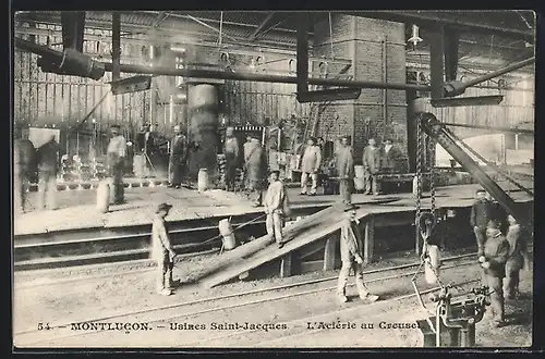 AK Montlucon, Usines Saint-Jacques, L`Aciérie au Creuset