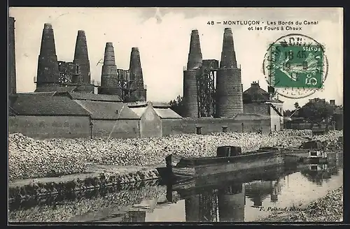 AK Montlucon, Les Bords du canal et les Fours à Chaux