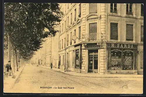 AK Besancon, Le Quai Veil Pircard
