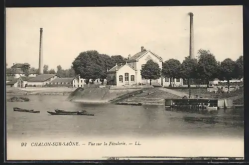 AK Chalon-sur-Saône, Vue sur la Féculerie