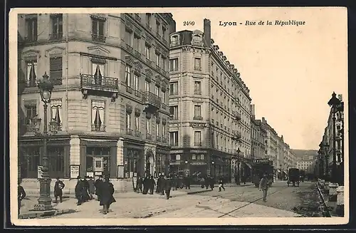 AK Lyon, Rue de la République, Strassenpartie