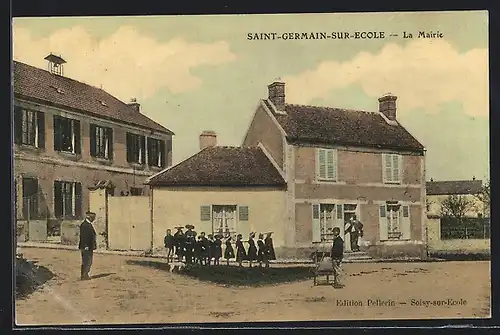 AK Saint-Germain-sur-Ecole, La Mairie