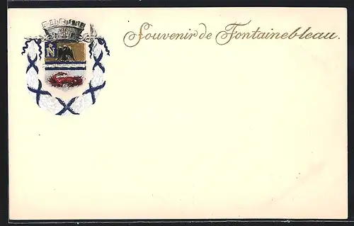 Künstler-AK Fontainebleau, Wappen