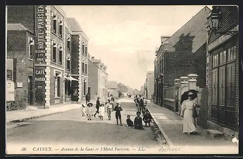 AK Cayeux, Avenue de la Gare et l`Hôtel Parisien