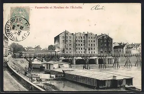 AK Meaux, Passerelle et Moulins de l`Échelle