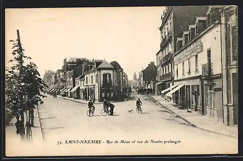 AK Saint-Nazaire, Rue de Méan et rue de Nantes prolongée, Strassenpartien