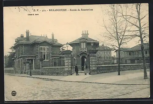 AK Billancourt, Entrée du Sanatorium