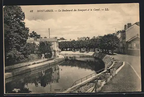 AK Montargis, Le Boulevard du Rempart et le Canal