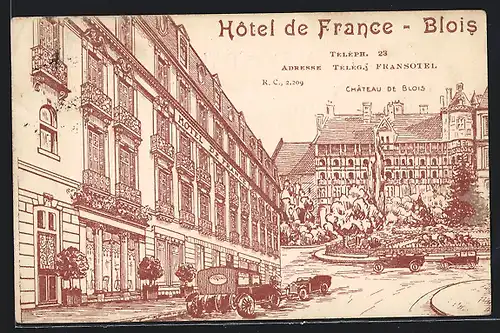 Künstler-AK Blois, Hotel de France