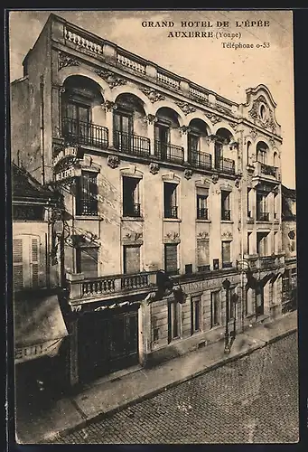 AK Auxerre, Grand Hotel de l`Épée