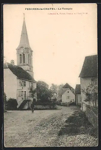AK Fesches-le-Chatel, Le Temple