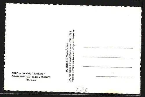 AK Chateauroux, Hotel du Faisan