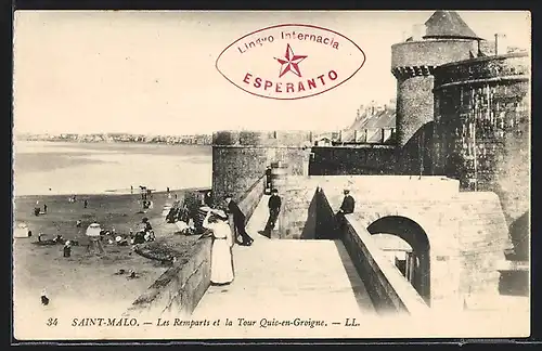 AK Saint-Malo, Les Remparts et la Tour Quic-en-Groigne