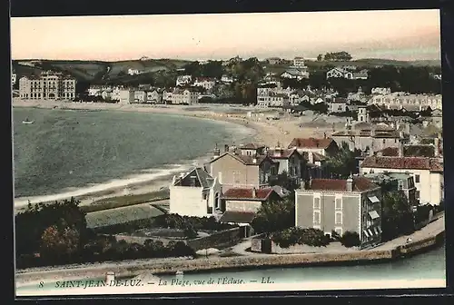 AK Saint-Jean-de-Luz, La Plage vue de l`Écluse