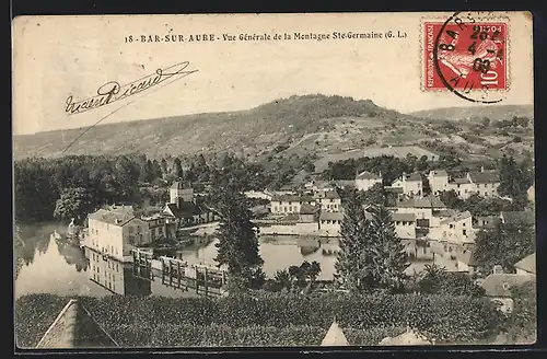 AK Bar-sur-Aube, Vue Générale de la Montagne Ste-Germaine