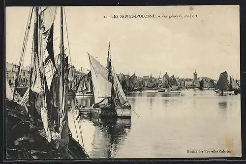 AK Les Sables-d`Olonne, Vue générale du Port