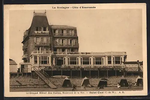 AK Saint-Cast, Le Grand Hôtel des Bains, Boulevard de la Mer