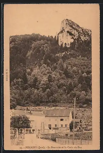 AK Poligny, La Brasserie et la Croix du Dan