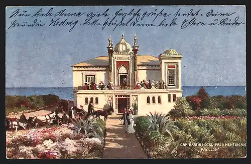Künstler-AK Raphael Tuck & Sons Nr. 960 /74: Cap Martin Hotel pres Menton, Pavillon