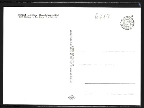 AK Rasdorf, Teilansicht mit Kirche